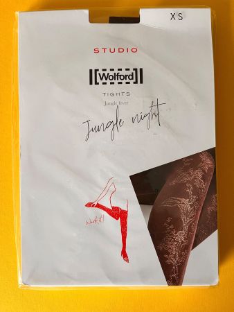 WOLFORD StudioTights Jungle Fever, Grösse XS, Dunkelbraun