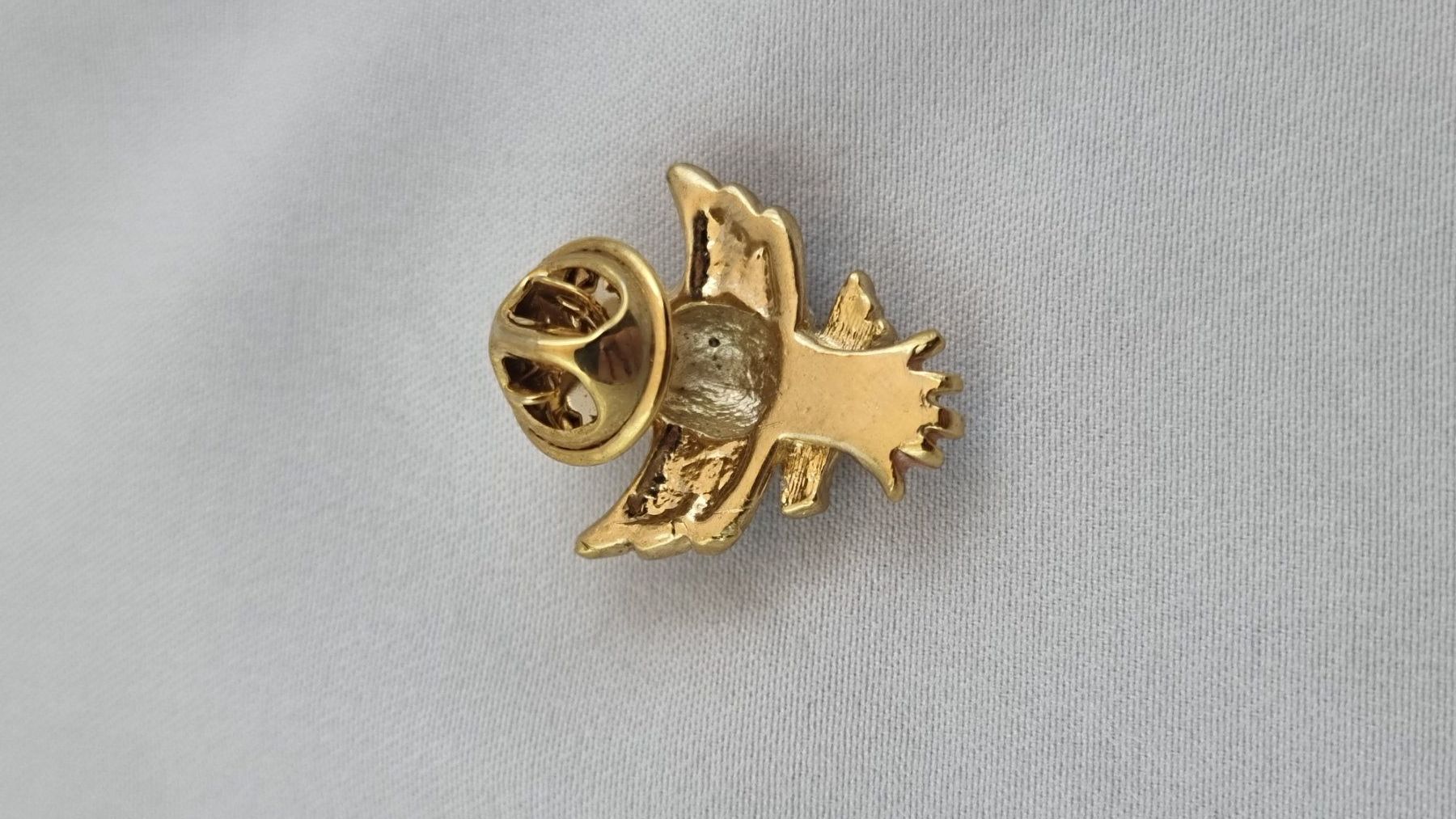 Spille & Fermagli: Goldene Vogel  mit Strass Steinen Anstecker 551 – Usato da Wald ZH venduto da Martin79 2