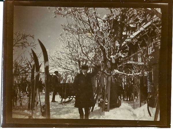 Ansichtskarten: Wintersport,Ski, um 1900 – Gebraucht aus Frauenfeld von Merk52