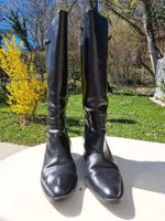 Bottes femme cuir noir de marque LE PEPE