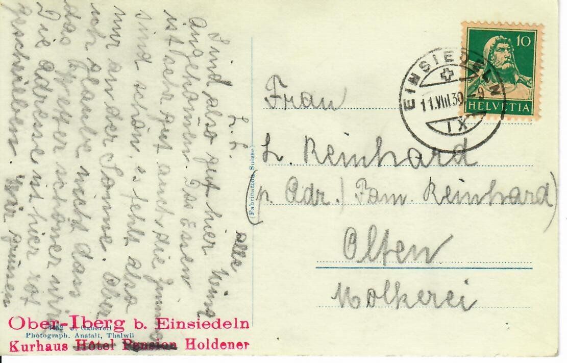 Cartoline postali: Oberiberg – Usato da Hochdorf venduto da Ziegel-16 1