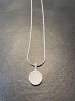 Chaine Pendentif collier Argent Moissanite
