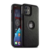 Leder Handyhülle  Schutzhülle für iPhone 14 Plus  Schwarz