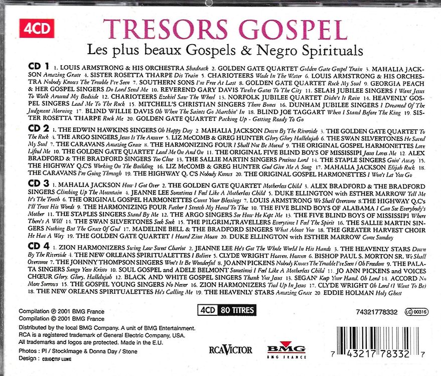 Trésors du Gospel - 4 CD's Box avec 80 titres (Gebraucht) in Savagnier ...