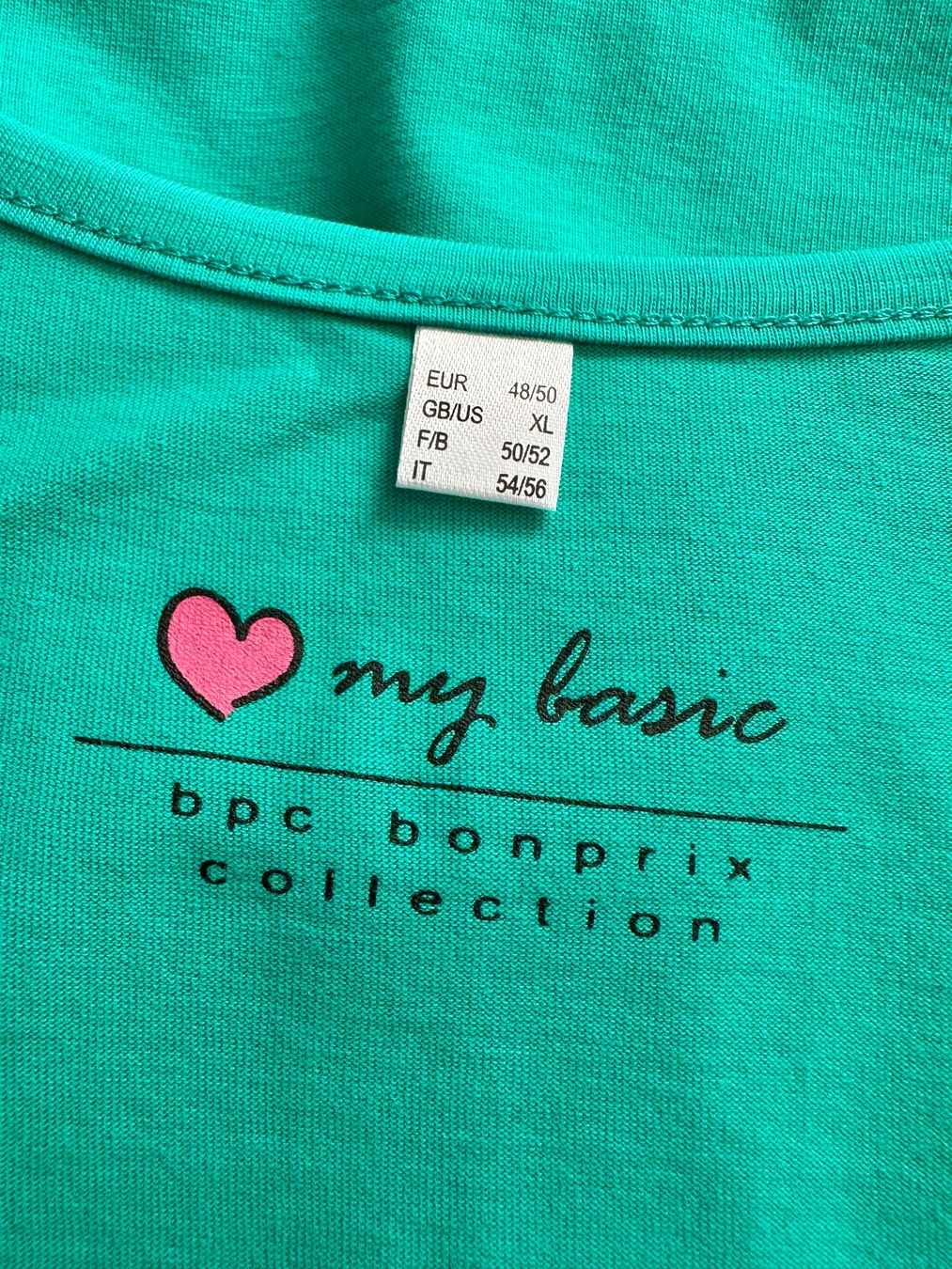 Top: Top von bonprix, my basic, türkis, Grösse 48/50 XL – Nuovo (secondo la descrizione) da Wallbach venduto da paxnic 2