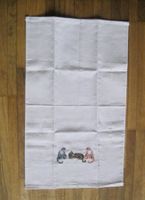 Handtuch Geschirrtuch Katzen, handgestickt, Baumwolle NEU