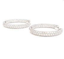 Creolen: 750 Weissgold, 192 Diamanten 2.20ct F/SI, 6750.-