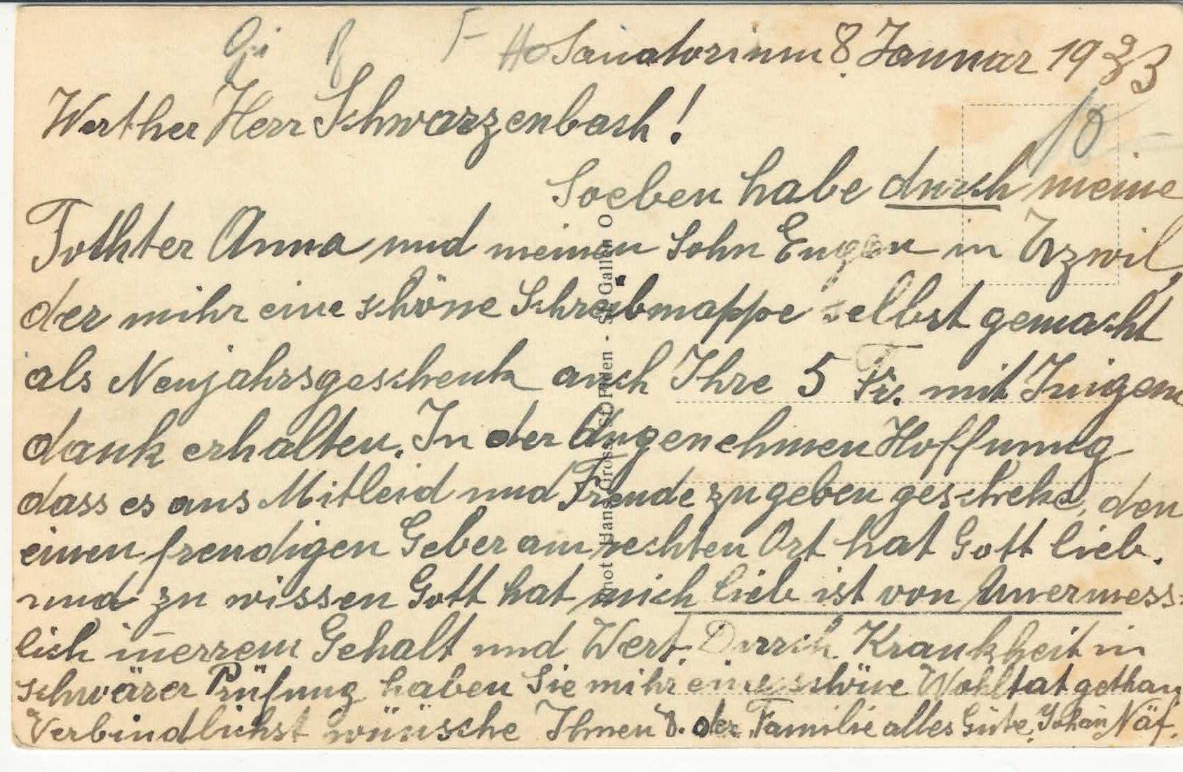 Cartoline postali: Wallenstadtberg - Sanatorium – Usato da Ettingen venduto da Kartenplanet 1