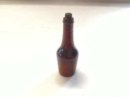 Antiker Miniaturen Parfüm Glasflakon mit Holzbehälter