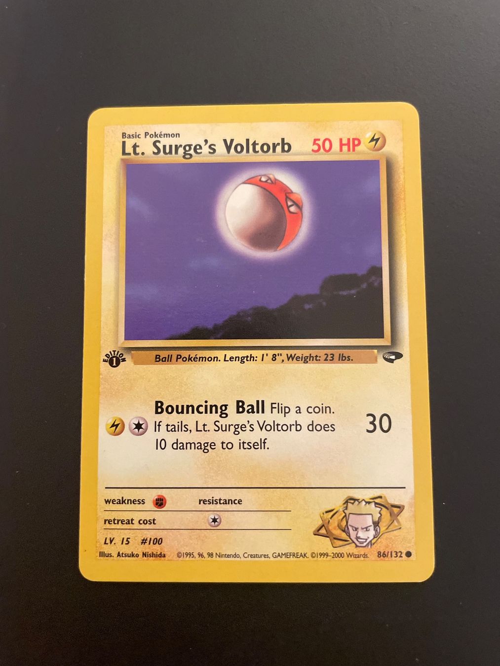 Pokémon Carte collezionabili: Lt. Surge's Voltorb 86/132 1st Edition – Usato da Zürich venduto da pokemon_cards