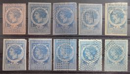 Frankreich Fiskal Marken Lot mit alten Werten IV