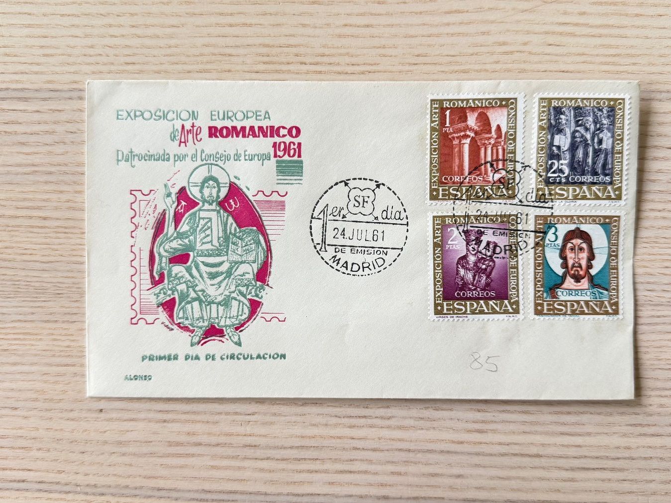 Tutti i francobolli: FDC Spanien 24. Juli 1961 – Usato da Abtwil SG venduto da Frapi