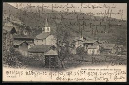 AK Inden, Ortsansicht mit Kirche, 1905