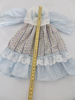 Puppenkleider Sasha, Puppenrock, Blumen, Spitzen, 29 cm