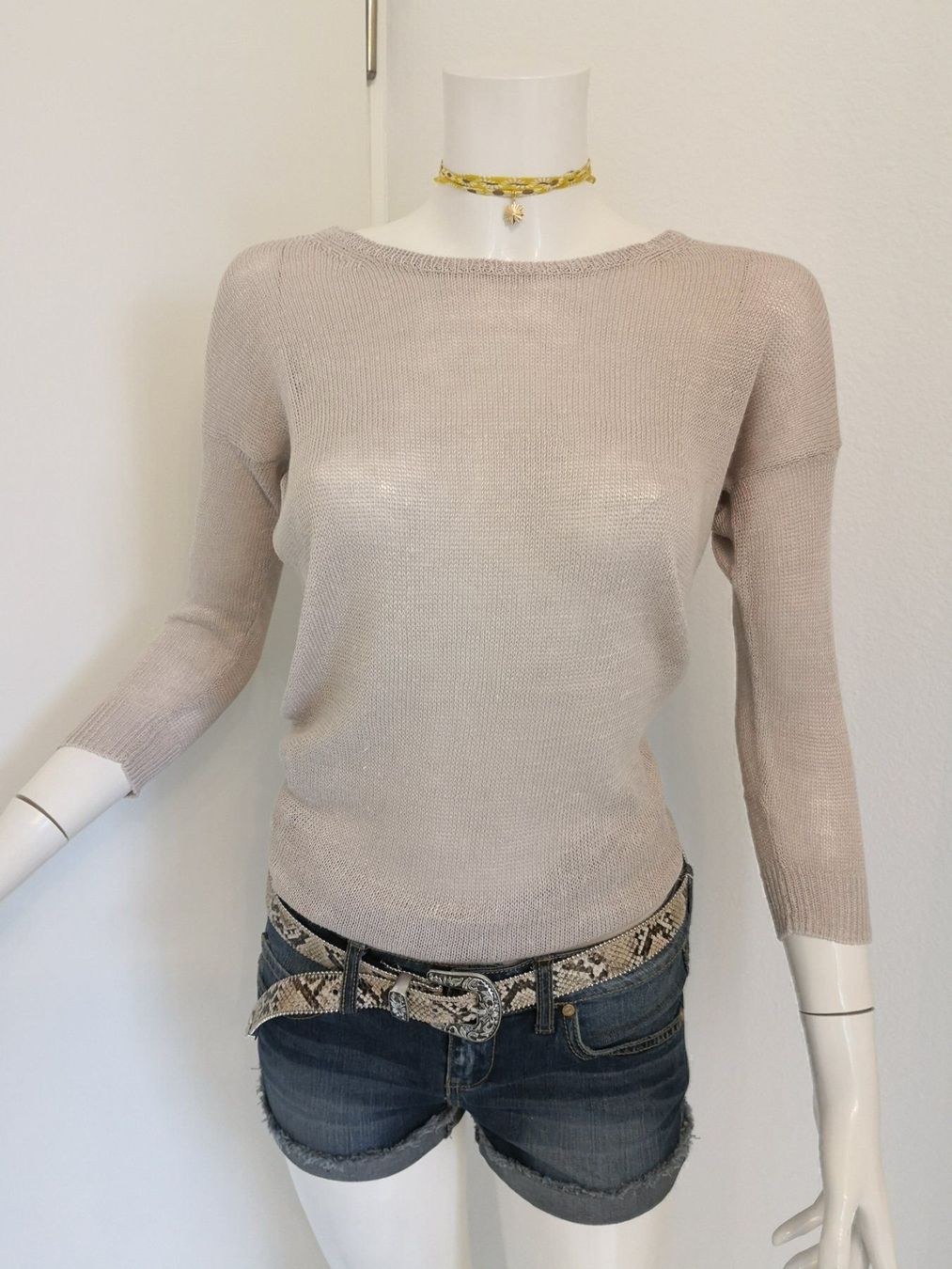 Pulls & Sweat-shirts: 🤩MANGO LEINEN STRICK PULLOVER BEIGE NEU & D&G P. – Neuf (Voir description) à Olten par Naja-Twins-Twins 1
