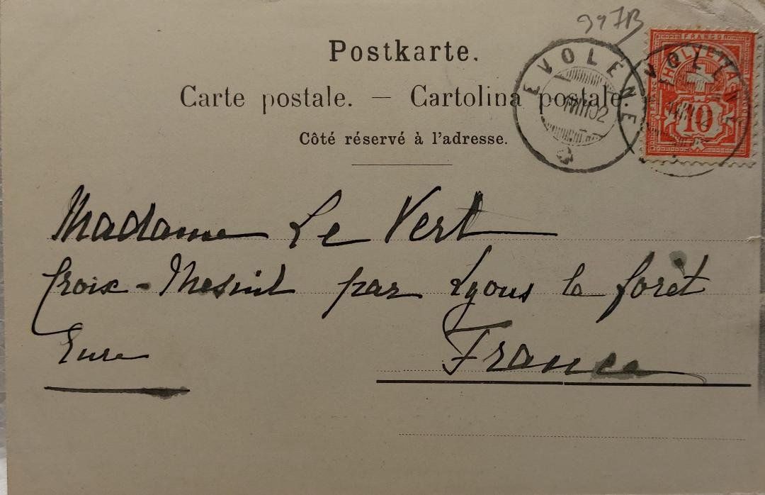 Cartoline postali: EVOLÈNE - la Dent Blanche & les Dents de Visivi - 1902 – Usato da Delémont venduto da Domdom1 1