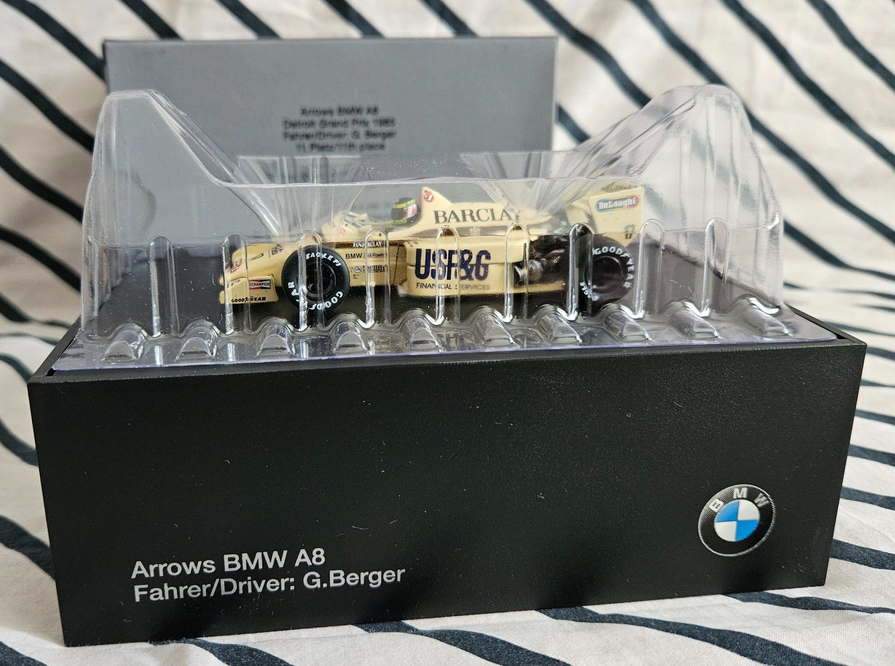 BMW Modellini d'auto: Arrows BMW A8 G. Berger 80420393341 – Nuovo e nell'imballaggio originale da Minusio venduto da demi0110
