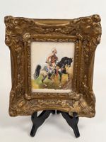 Miniatur Bild Reiter Orient Stil im Barockrahmen