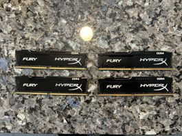 4x Kingston HyperX Fury 8GB DDR4 RAM Module