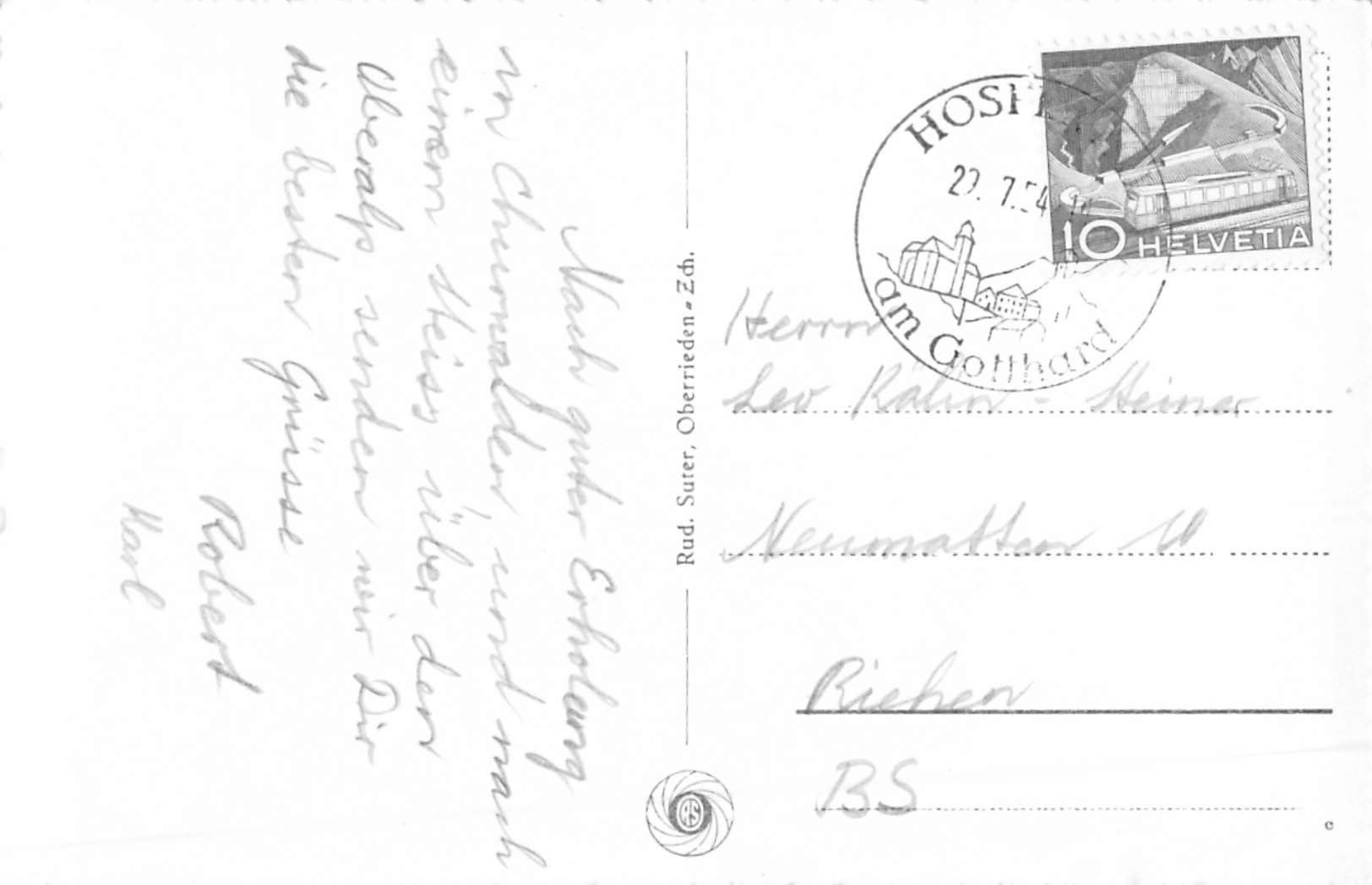 Cartoline postali: Schöne, alte Ansichtskarte: Hospental – Usato da Winterthur venduto da SchatzchischtliWinti 1