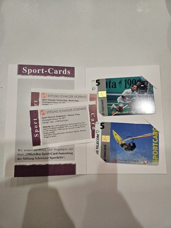 Cartes de téléphone: Sportcards Sammlung Stiftung Schweizer Sporthilfe – Neuf avec emballage d'origine à Wiler b.Utzenstorf par Ired