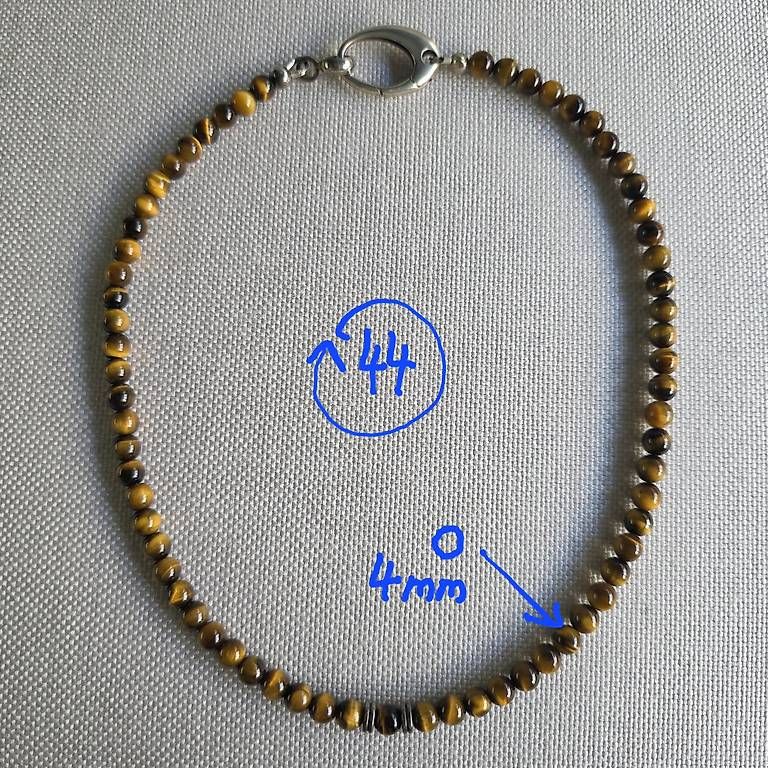 Ketten: Collier en véritable Oeil de Tigre, envoi compris  – Gebraucht aus Orbe von Adaline.64 1