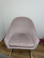 Schaukelstuhl rosa Samt guter Zustand