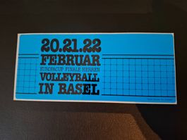 Vintage Rar Sticker Aufkleber Volleyball Europacup Basel Fin