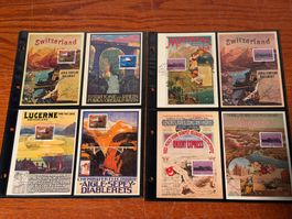 Collection de cartes postales chemins de fer suisses