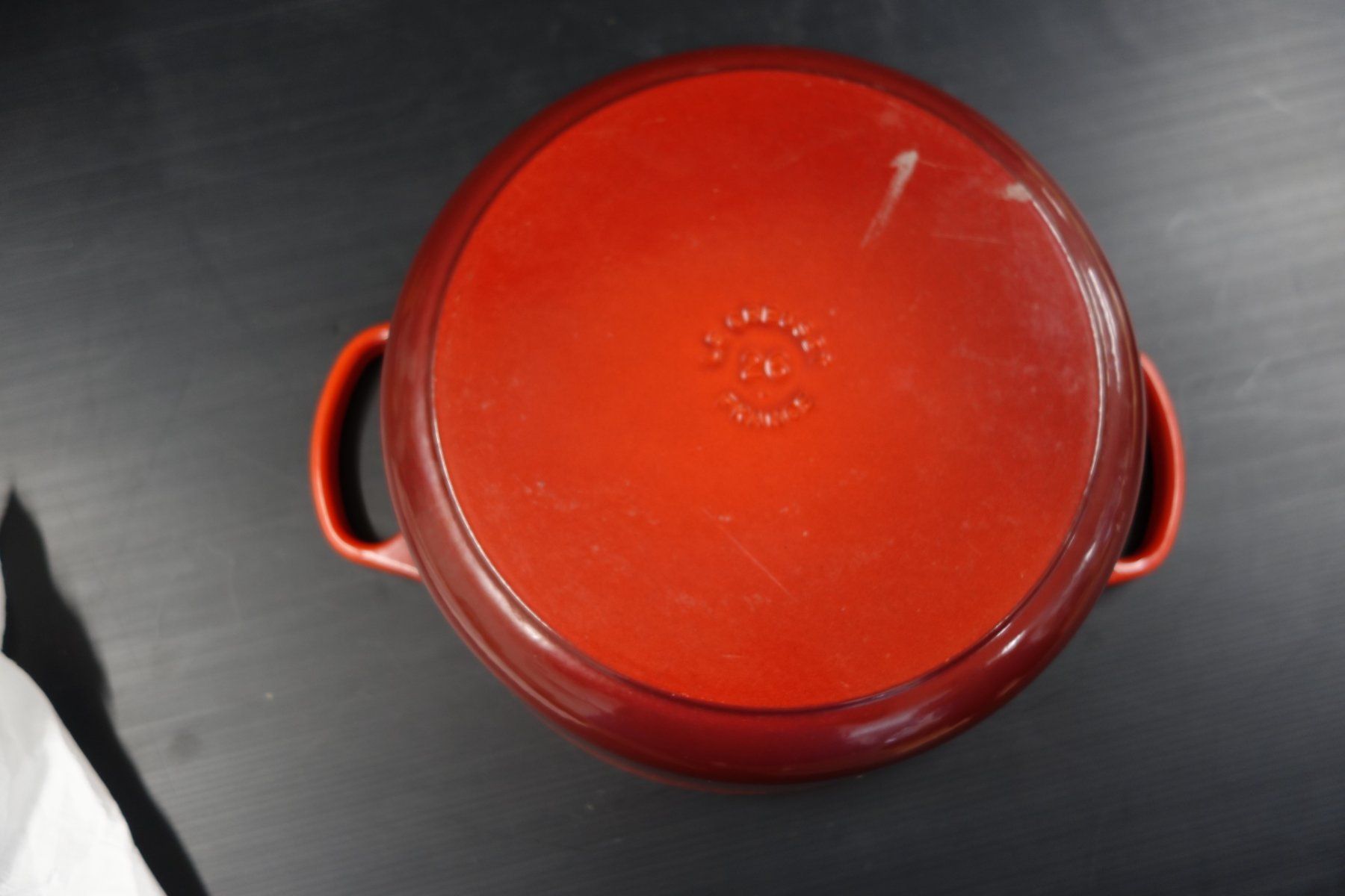 Le Creuset Töpfe: Bräter Le Creuset Nr. 26 rot mit Deckel – Gebraucht aus Basel von bk_brockibasel 6
