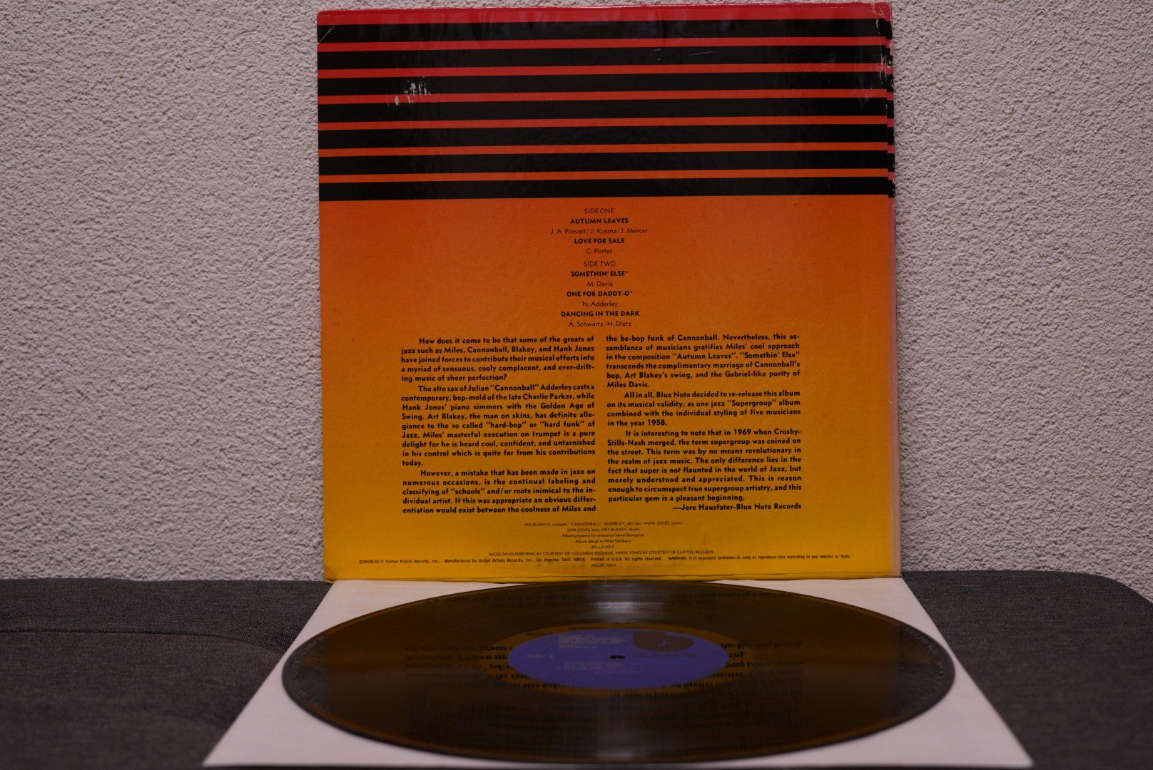 Schallplatten: Cannonball Adderley - Somethin' Else (Blue Note) – Gebraucht aus Horgen von Irome 1