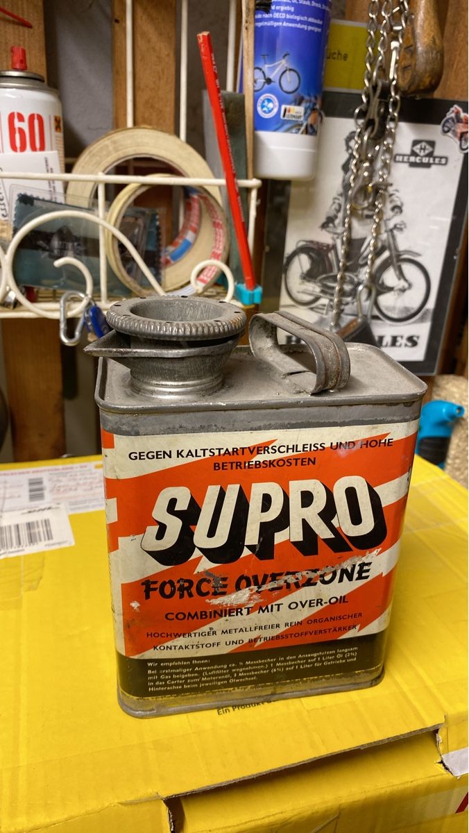 Altri elettrodomestici e apparecchi d’epoca: Supro Force Overzone, Blechdose/Blechkanne – Usato da Zürich venduto da alt-eisen