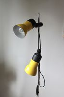 Vintage Stehlampe 70er Stil Space Age Chrom Gelb 2 Spots