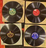 7 Schellackplatten, 25cm mit schönen Melodien und Gesang