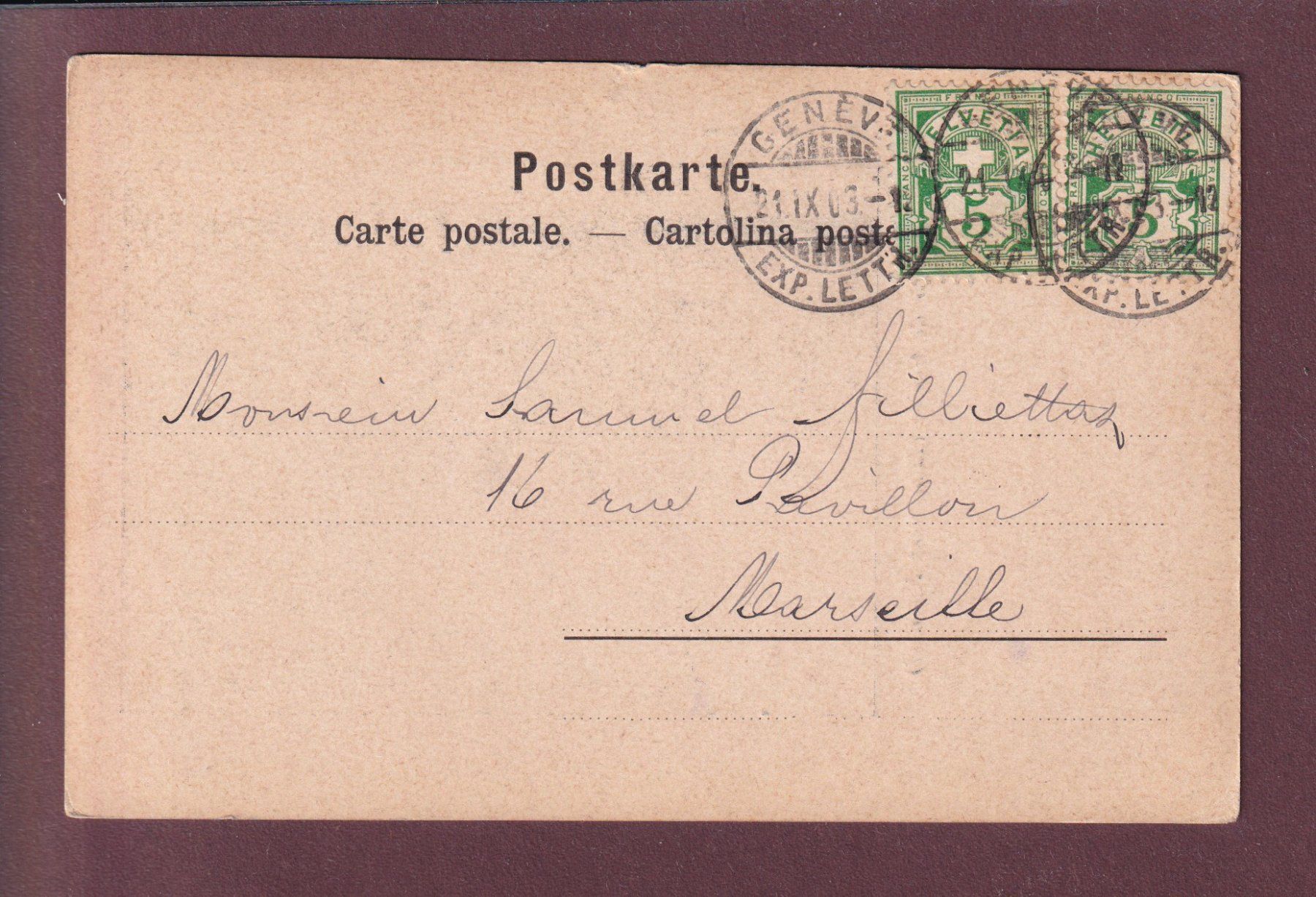 Cartoline postali: GENEVE - Monument National - 1903 – Usato da Pully venduto da nicecards 1