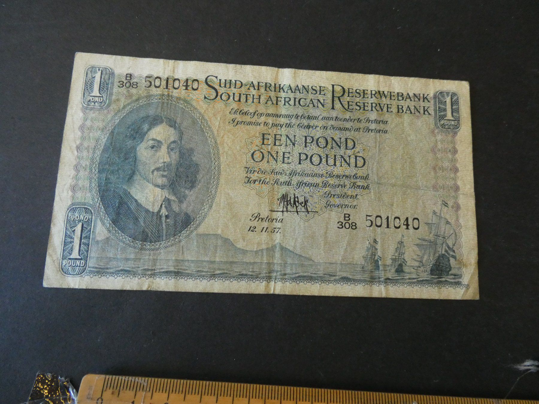 Billets de banque: Südafrika 1957, 1 Pound – D'occasion à Hinterforst par Rohusri