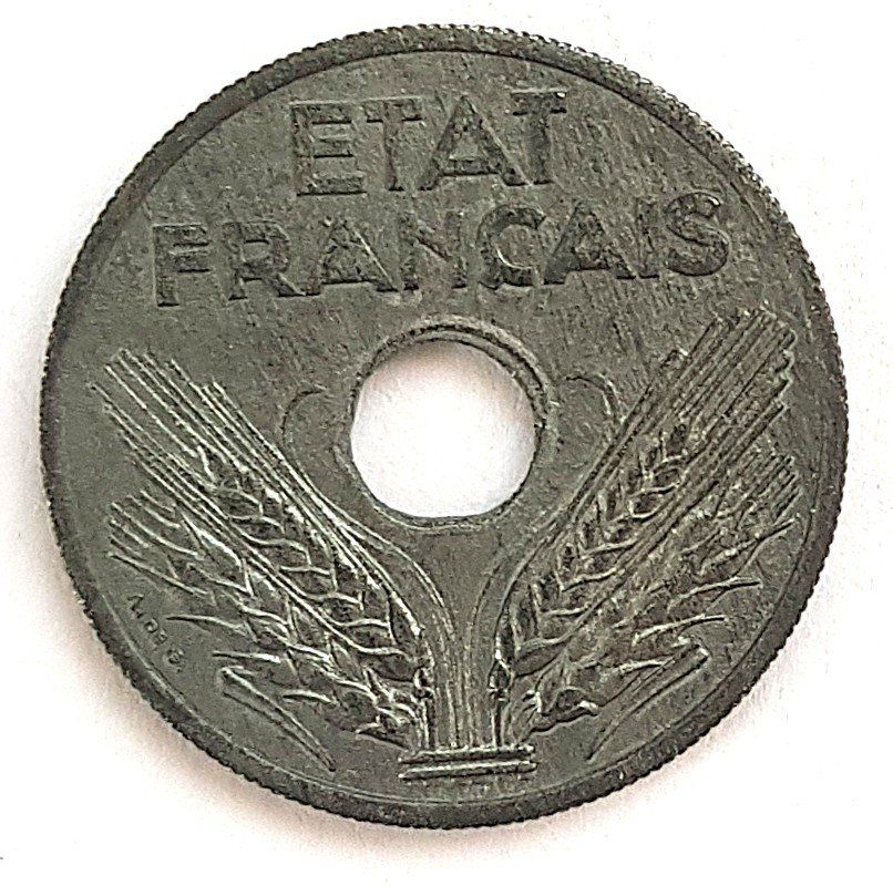Tutti le monete: 1941 Frankreich 20 Centimes – Usato da Winterthur venduto da Saba1972 1