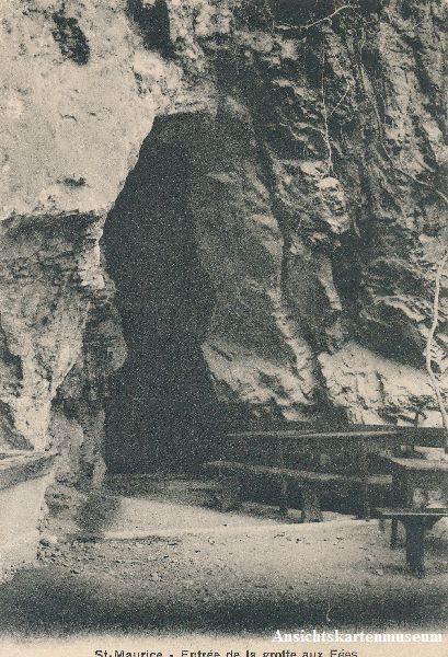 Cartoline postali: St. Maurice - Entrée de la grotte +c1905 – Usato da Emmenbrücke venduto da teestube