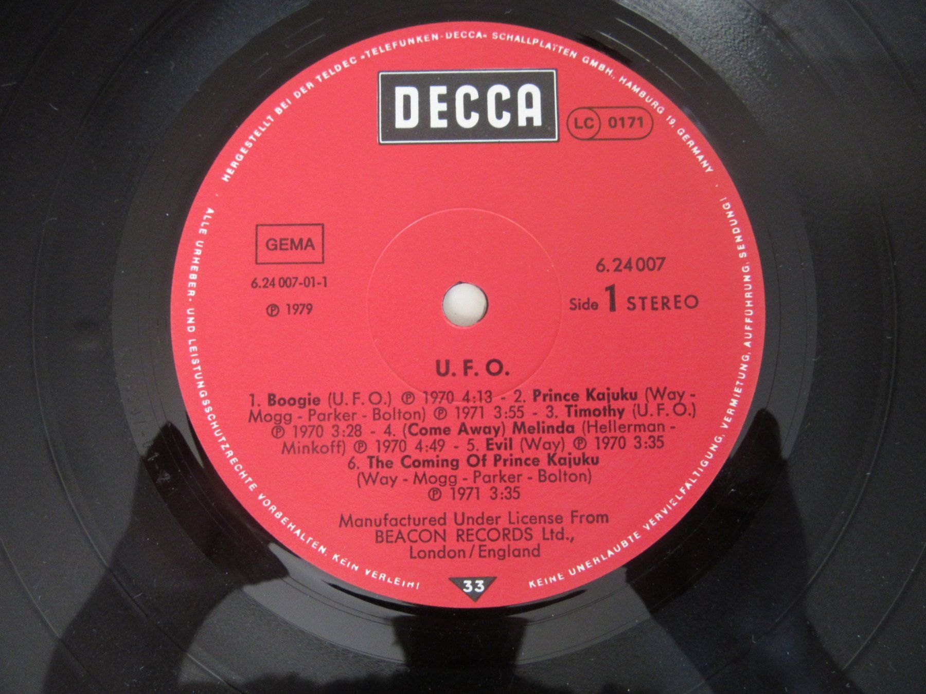Dischi in vinile: Langspielplatte "UFO" - UFO – Usato da Degersheim venduto da Tforelle 3