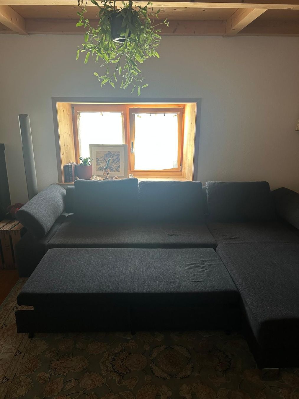 Divani: Ecksofa dunkelgrau, mit Bettfunktion & Stauraum – Usato da Cazis venduto da Vinyloo 4