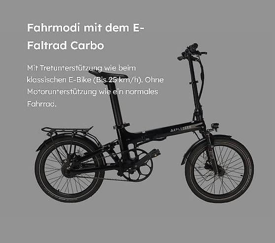 Biciclette: leichtes Carbon E-Pendler fully Klapprad, schwarz / Eflizzer – Usato da Lausen venduto da MartinUrs 5