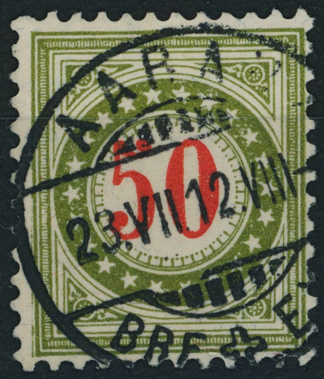 Tutti i francobolli: 1907 - Portomarke - Voll Stempel – Usato da Schindellegi venduto da leecollect