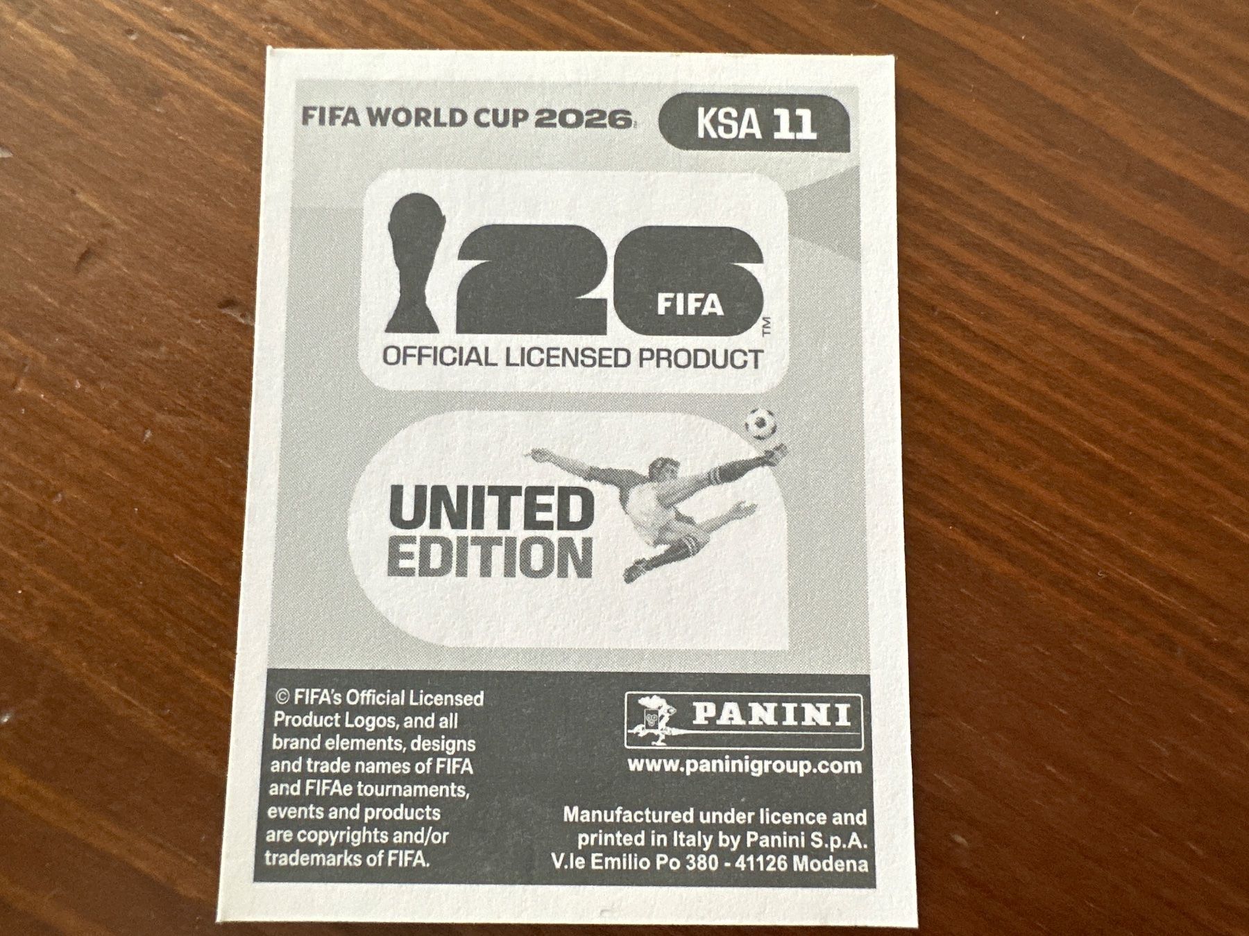 Panini Carte collezionabili: Panini KSA 11 FIFA World Cup 2026 – Nuovo e nell'imballaggio originale da Würenlos venduto da gtvlady_82 1