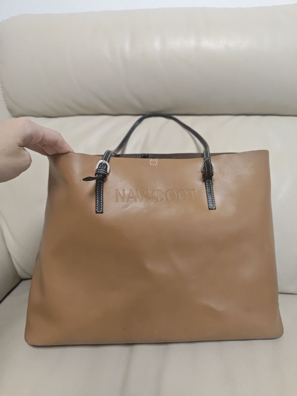 Navyboot Borse da donna: Navyboot Handtasche Shopper cognac aus Leder – Usato da Zürich venduto da pamiciri