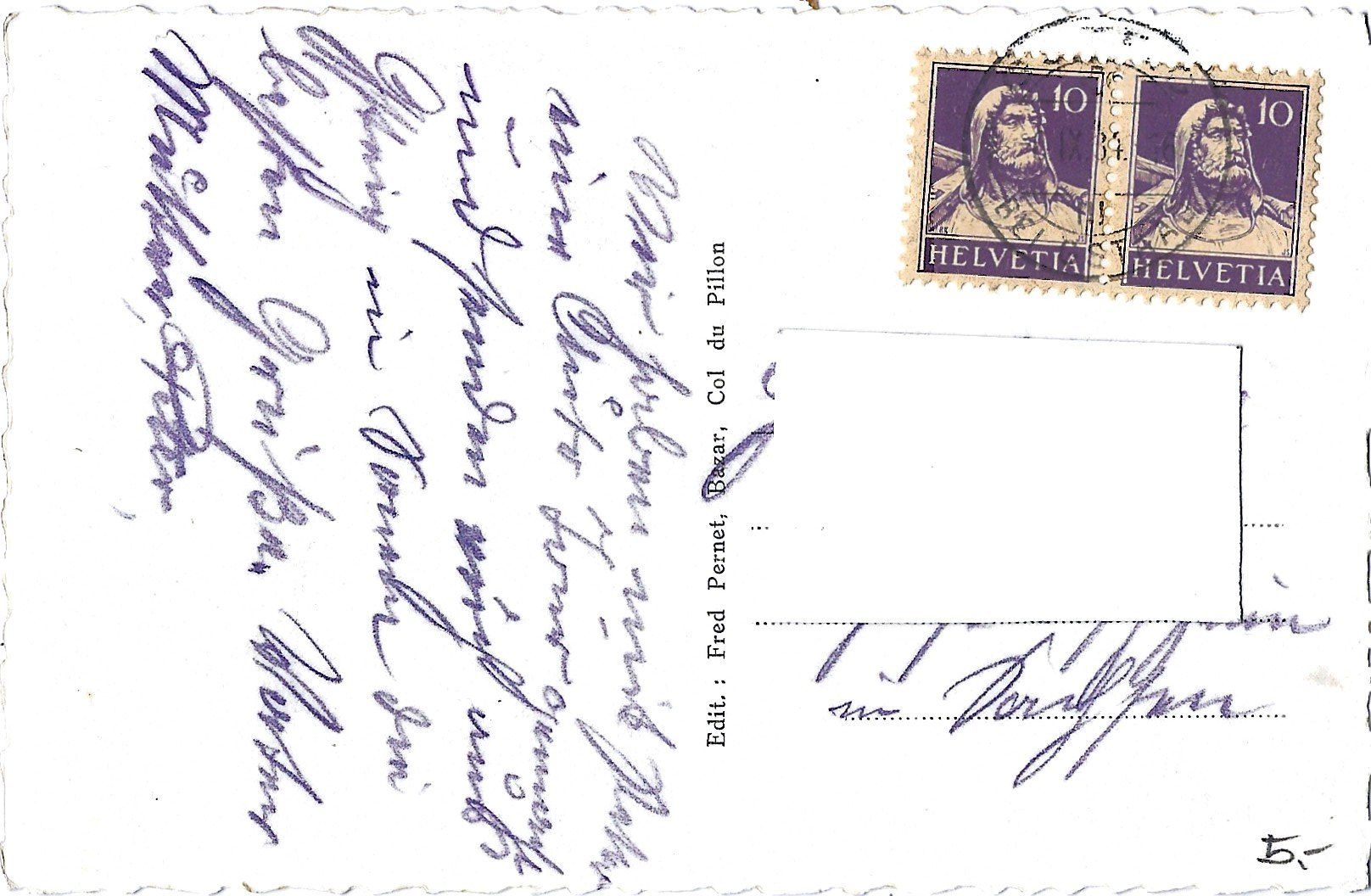 Cartoline postali: 1265.  GSTEIG – Usato da Bütschwil venduto da Jackson1A 1