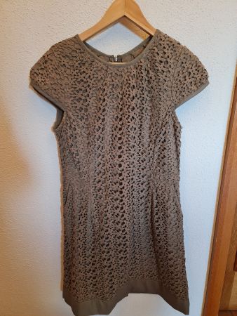Damen Kleid braun mit Lochmuster Tintoretto