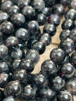 Strang echte Astrophyllite Kugeln / stone beads 6 mm