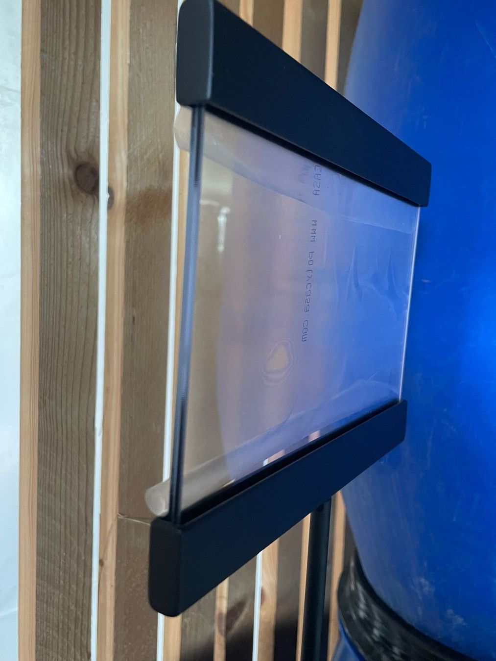 Allestimento di negozi e stand fieristici: Schwarzer Info-Ständer / Werbeständer, neuwertig, Top – Nuovo e nell'imballaggio originale da Ebikon venduto da sutski123 2