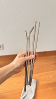 Edelstahl Trinkhalme Set 4 Stück