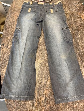 verspielte Trailer Jeans demin Grösse 46